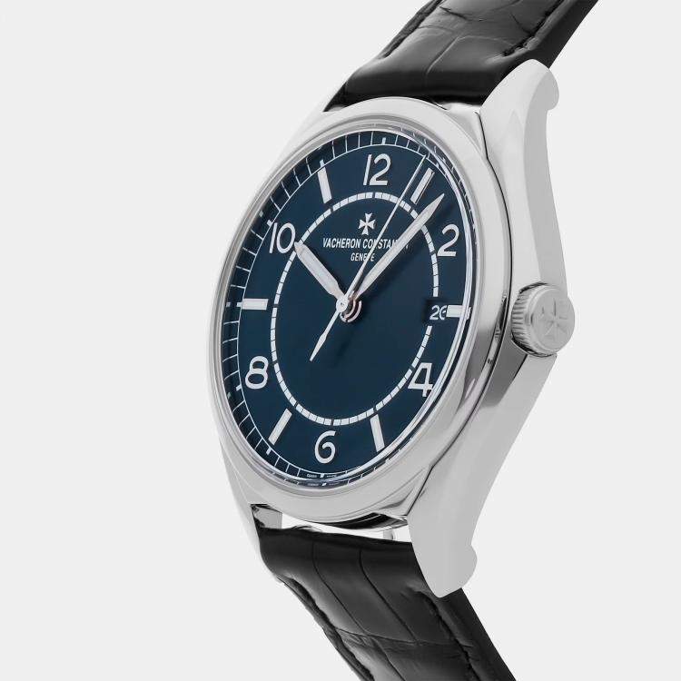 Pre Owned Vacheron Constantin Fiftysix 4600E/000A-B487 Automatic Blue Dial Stainless Steel Wristwatch 40mm