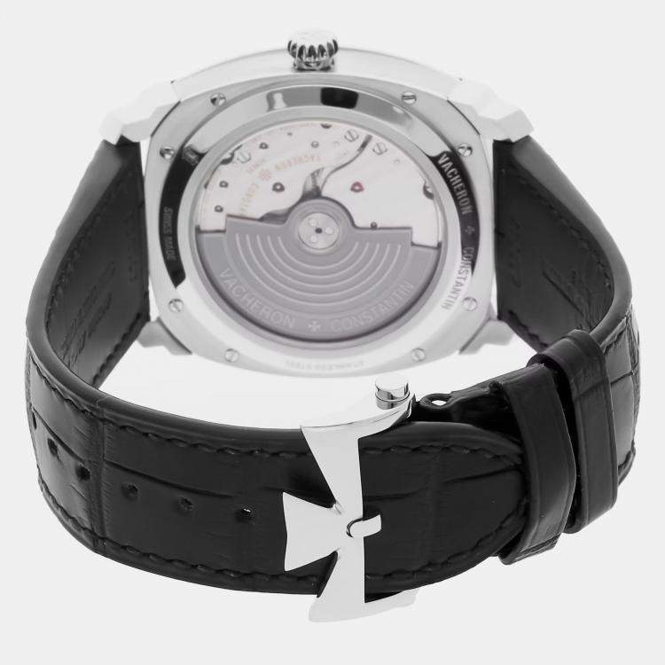 Pre Owned Vacheron Constantin Quai de l'Ile 4500S/000A-B196 Automatic Black Dial Stainless Steel Wristwatch 41mm