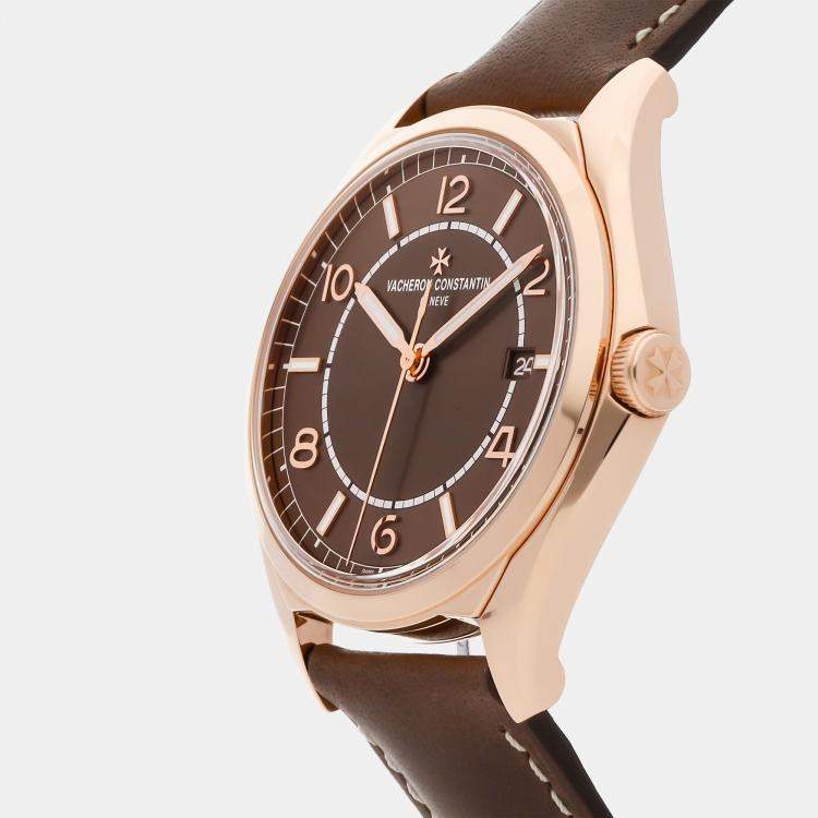 Pre Owned Pre-Owned Vacheron Constantin Fiftysix 4600E/000R-B576 Brown Automatic 18k Rose Goldl Men's Wristwatch 40 MM