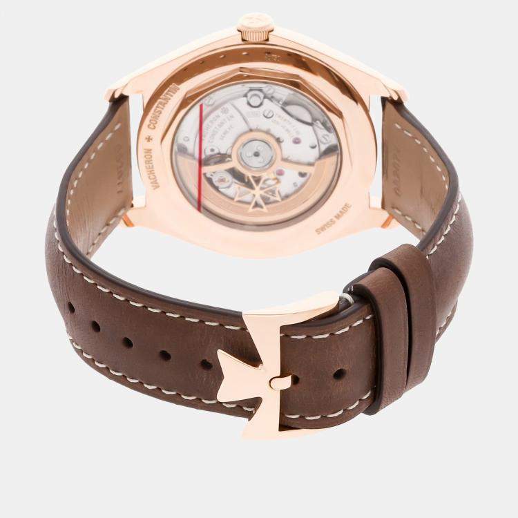 Pre Owned Pre-Owned Vacheron Constantin Fiftysix 4600E/000R-B576 Brown Automatic 18k Rose Goldl Men's Wristwatch 40 MM