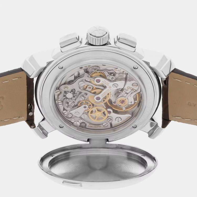 Pre Owned ساعة فاشرون كونستانتين مالتي جداول زمنية دائمة كرونوغراف 47112/000P-8915 مستعملة