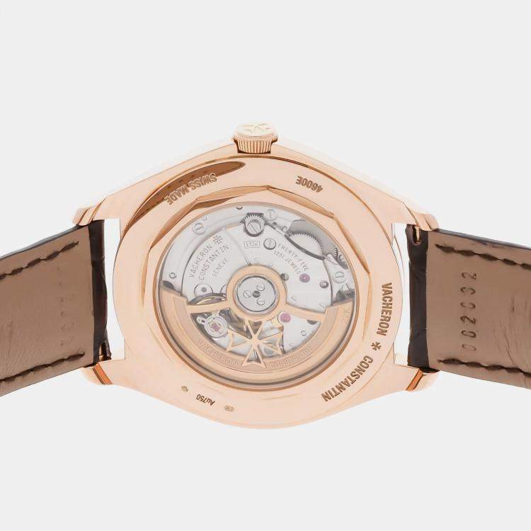 Pre Owned Pre-Owned Vacheron Constantin FiftySix 4600E/000R-B441 Silver Automatic 18k Rose Gold  Men's Wristwatch 40 MM