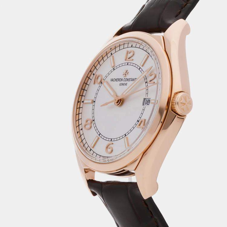 Pre Owned Pre-Owned Vacheron Constantin FiftySix 4600E/000R-B441 Silver Automatic 18k Rose Gold  Men's Wristwatch 40 MM
