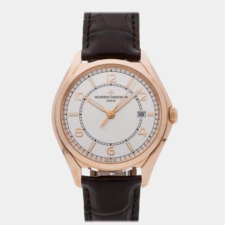 Pre Owned Pre-Owned Vacheron Constantin FiftySix 4600E/000R-B441 Silver Automatic 18k Rose Gold  Men's Wristwatch 40 MM