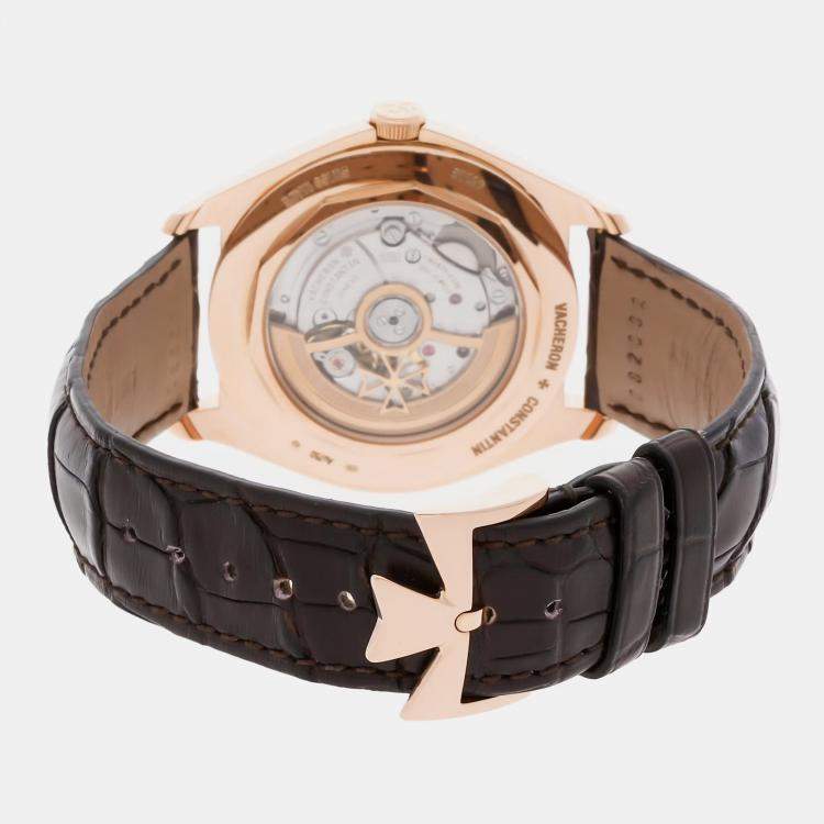Pre Owned Pre-Owned Vacheron Constantin FiftySix 4600E/000R-B441 Silver Automatic 18k Rose Gold  Men's Wristwatch 40 MM