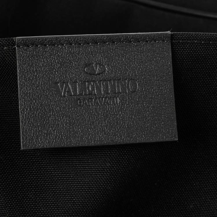 Pre Owned Valentino Black Nylon Spaceland Laptop Case