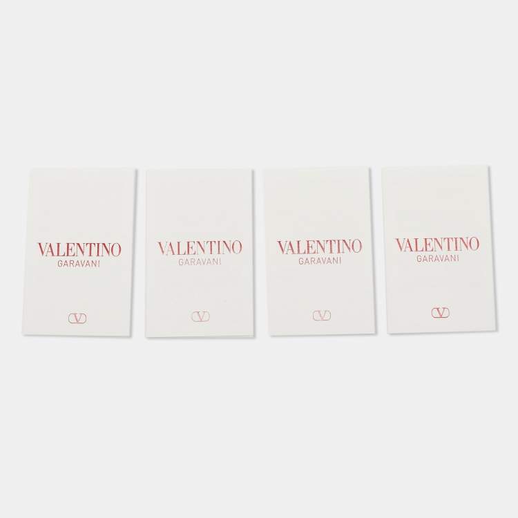 Pre Owned Valentino Blue Leather VLogo Signature Card Holder