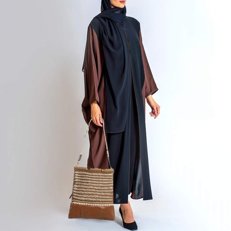 Pre Owned Valentino Identity Woven Brown/Tan Leather and Rope Tote