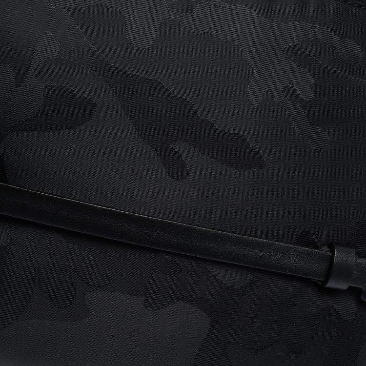 Pre Owned Valentino Black Nylon Camouflage Messenger Bag