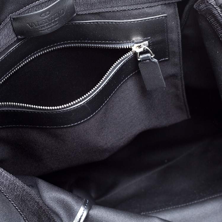 Pre Owned Valentino Black Nylon VLTN Backpack