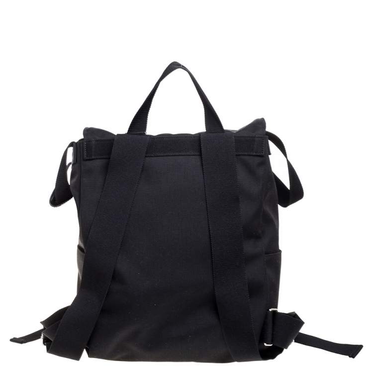 Pre Owned Valentino Black Nylon VLTN Backpack