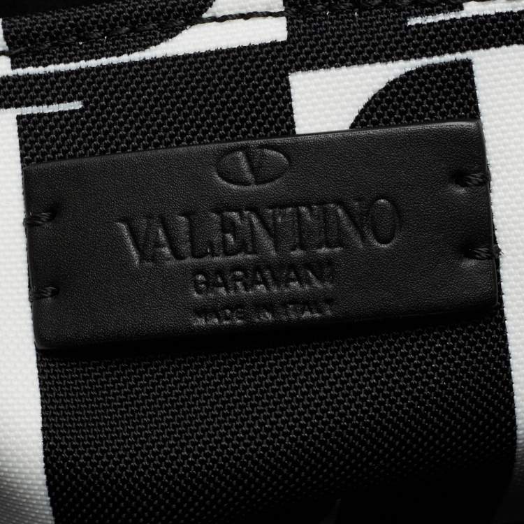 Pre Owned Valentino Black Canvas VLTN Backpack