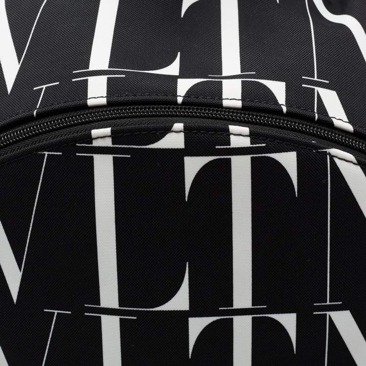 Pre Owned Valentino Black Canvas VLTN Backpack