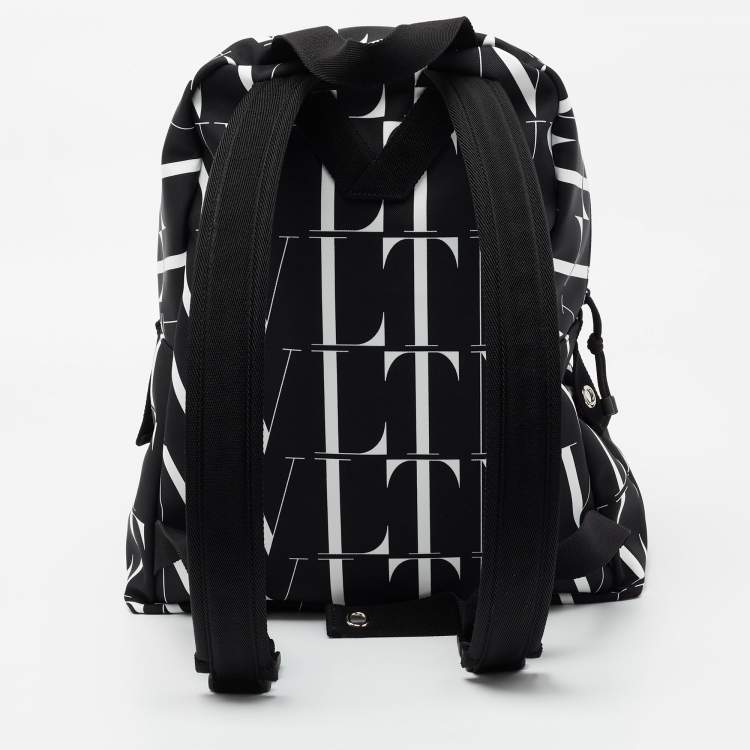 Pre Owned Valentino Black Canvas VLTN Backpack
