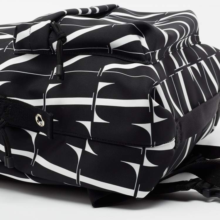 Pre Owned Valentino Black Canvas VLTN Backpack