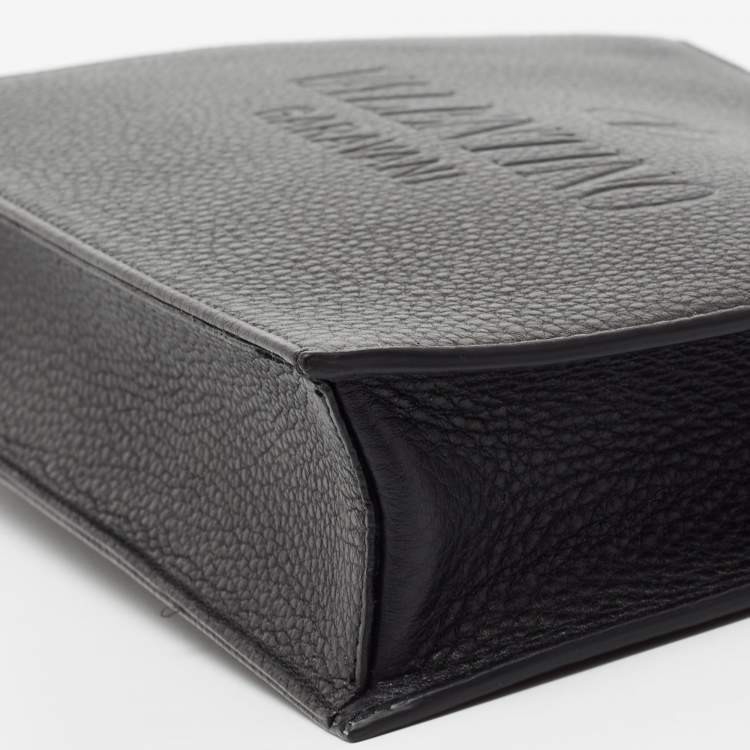 Pre Owned Valentino Garavani Black Leather Pouch