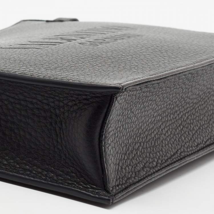 Pre Owned Valentino Garavani Black Leather Pouch