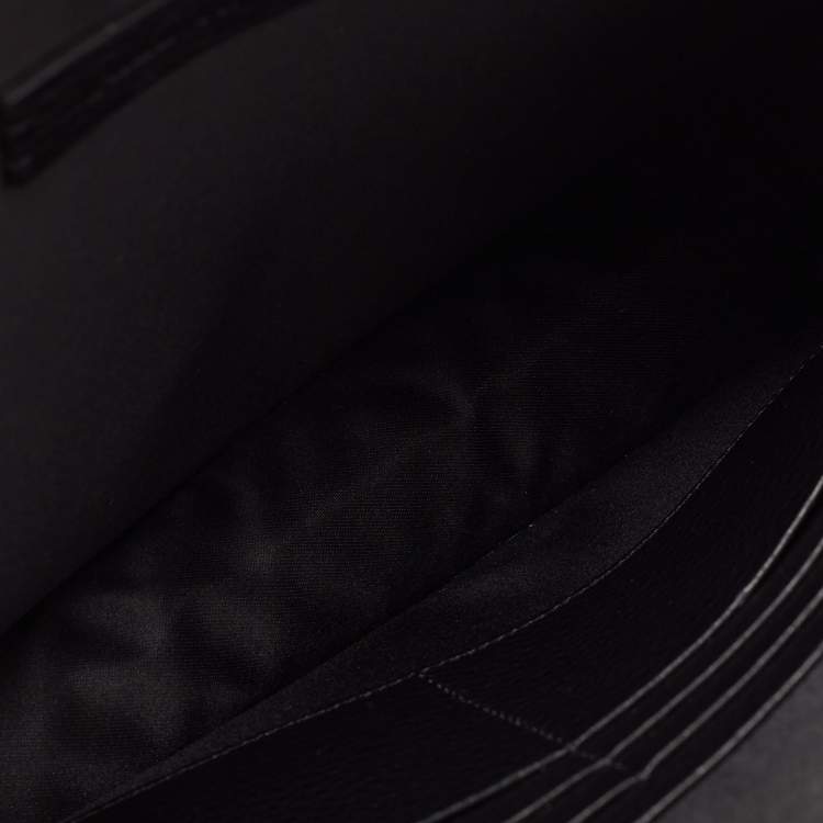 Pre Owned Valentino Garavani Black Leather Pouch