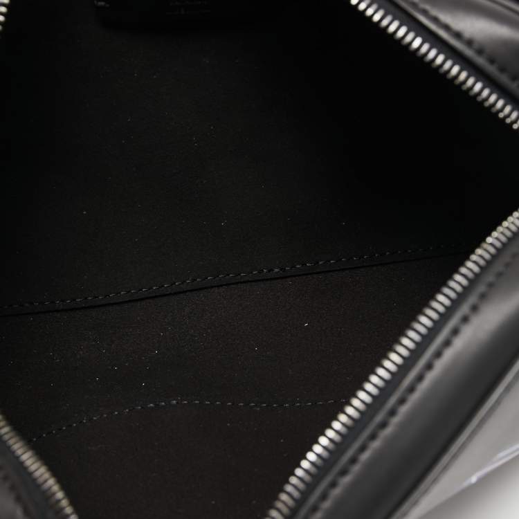 Pre Owned Valentino Black Leather VLTN Crossbody Bag