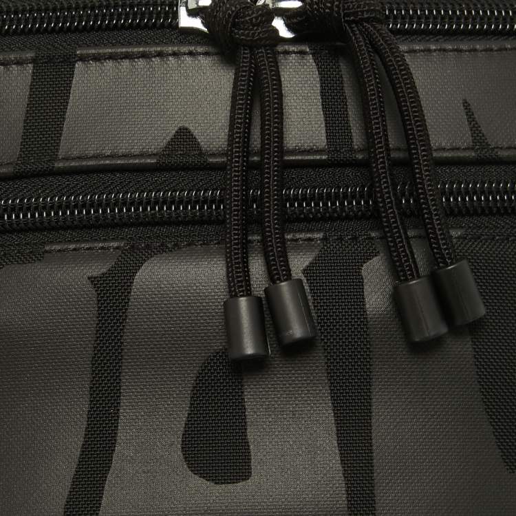 Pre Owned Valentino Black Nylon Printed Belt Bag