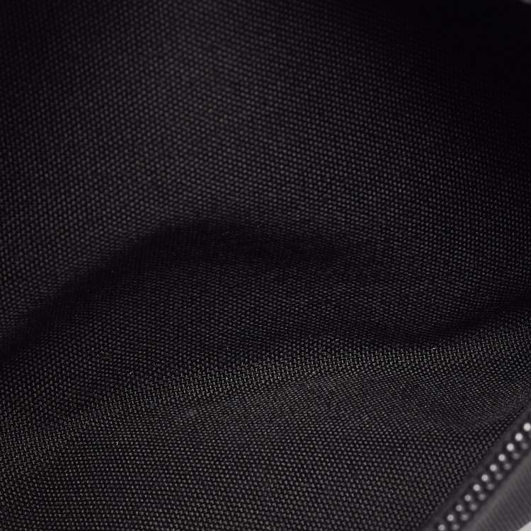 Pre Owned Valentino Black Nylon VLTN Front Pocket Messenger Bag 