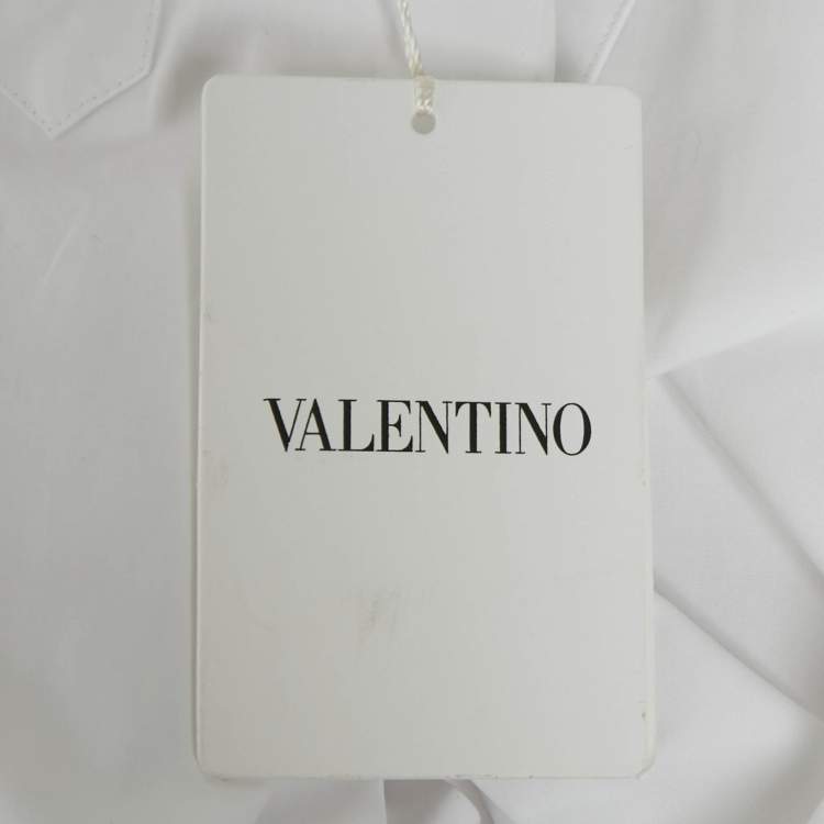 Pre Owned Valentino White Cotton Long Sleeve Shirt XL