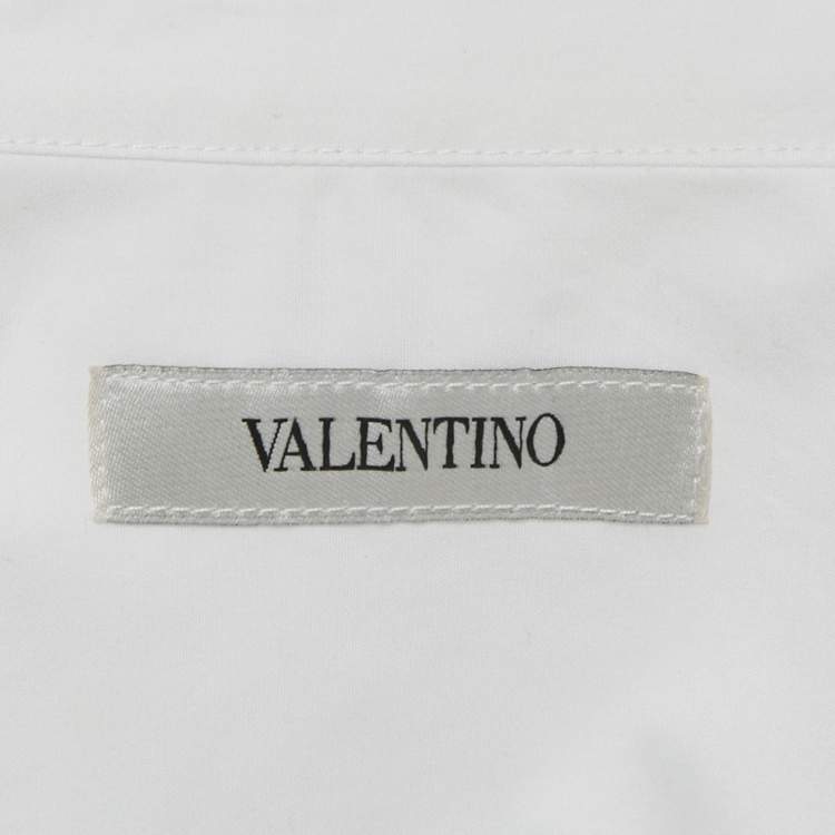 Pre Owned Valentino White Cotton Long Sleeve Shirt XL