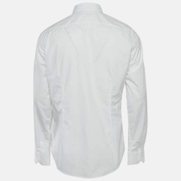 Pre Owned Valentino White Cotton Long Sleeve Shirt XL