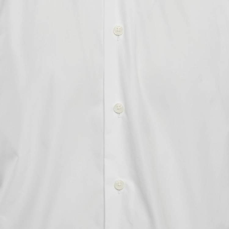 Pre Owned Valentino White Cotton Long Sleeve Shirt XL