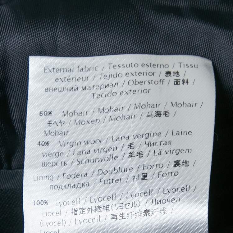 Pre Owned Valentino Navy Blue Mohair & Wool Single Breasted Blazer S