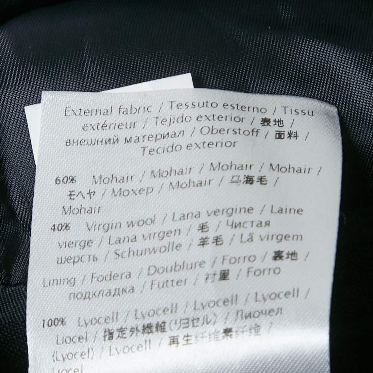 Pre Owned Valentino Navy Blue Mohair & Wool Single Breasted Blazer S