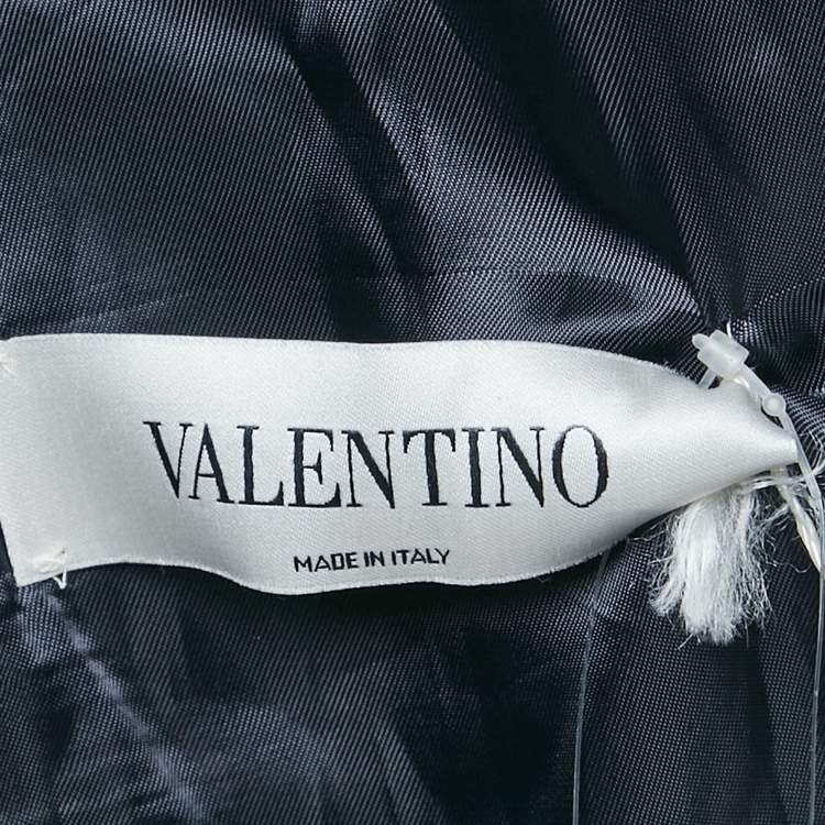 Pre Owned Valentino Navy Blue Mohair & Wool Single Breasted Blazer S