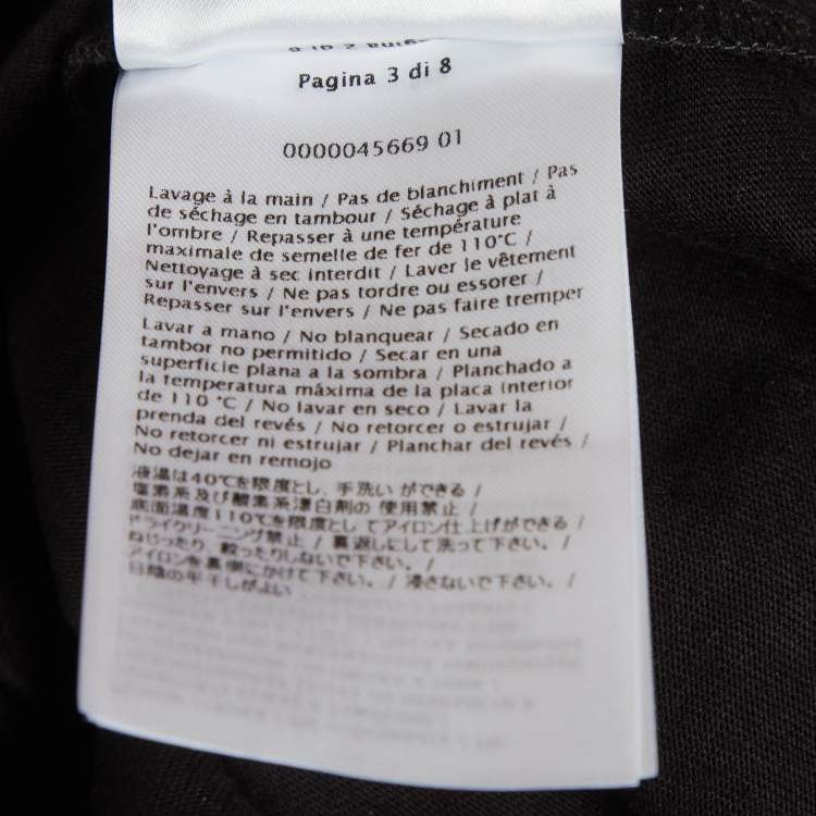 Pre Owned Valentino Black Monogram Cotton Crewneck T-Shirt XL