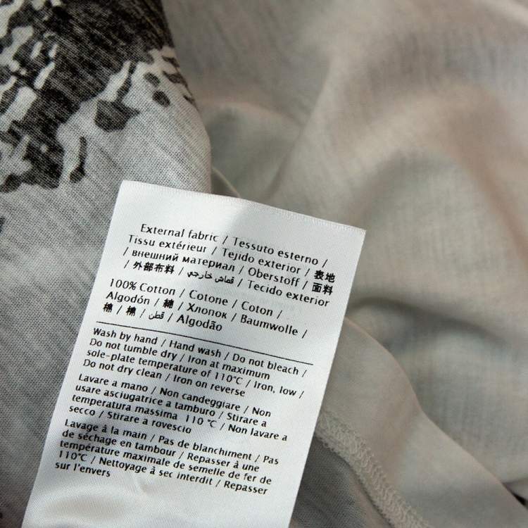 Pre Owned Valentino White Panther Print Cotton Crew Neck T-Shirt S