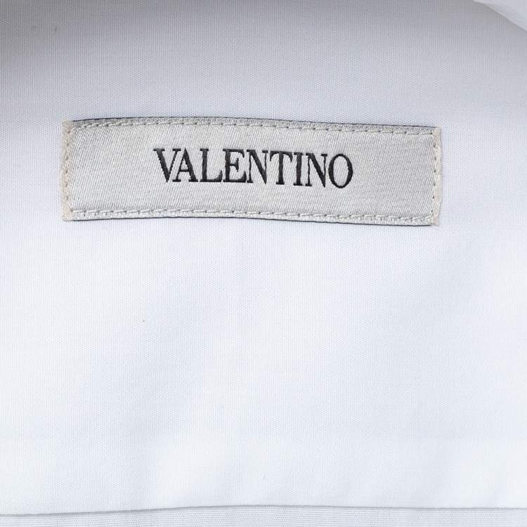 مملوكة مسبقًا Valentino White Cotton Button Front Shirt S