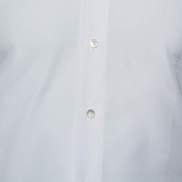 مملوكة مسبقًا Valentino White Cotton Button Front Shirt S