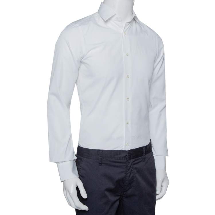 مملوكة مسبقًا Valentino White Cotton Button Front Shirt S