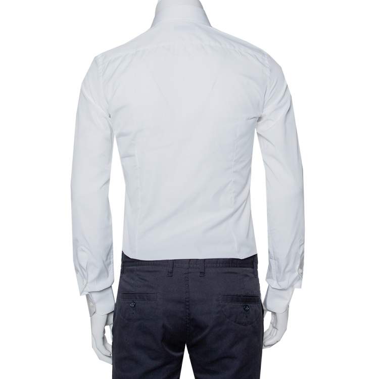مملوكة مسبقًا Valentino White Cotton Button Front Shirt S