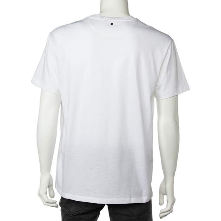 Valentino White Good Lover Printed Cotton Crewneck T-Shirt M