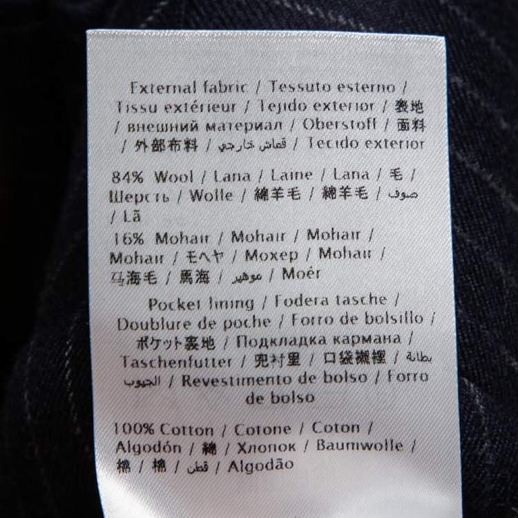 Pre Owned Valentino Navy Blue Wool Straight Fit Formal Pants XS