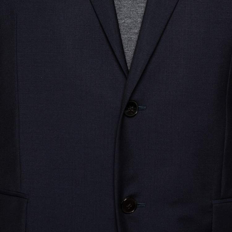 Pre Owned Valentino Navy Blue Wool Single Breasted Blazer S