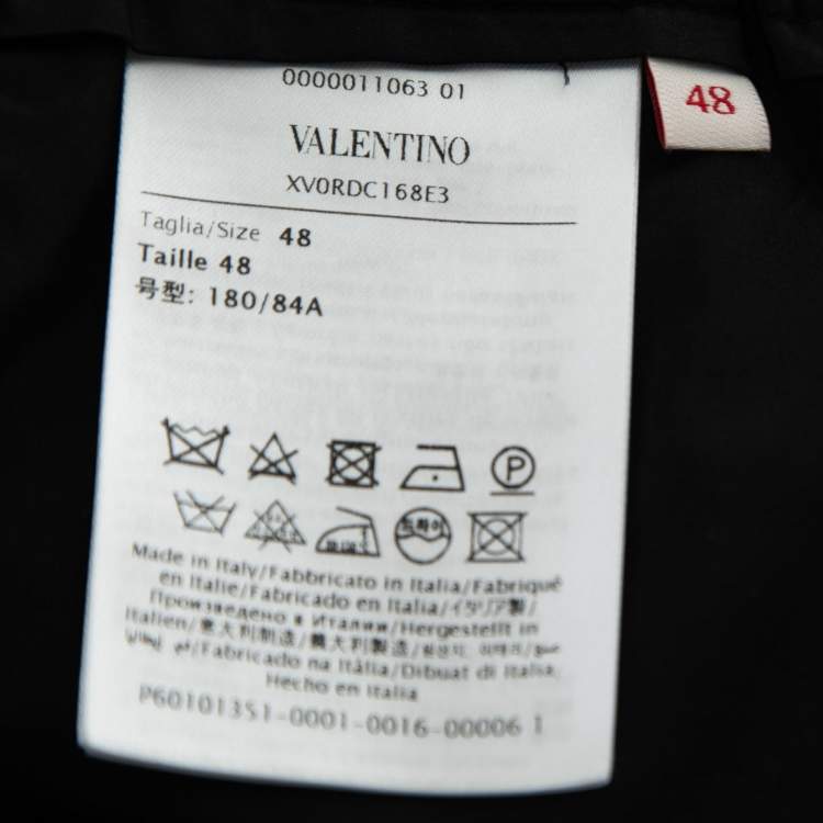 Pre Owned Valentino Black Silk Pleated Shorts M 