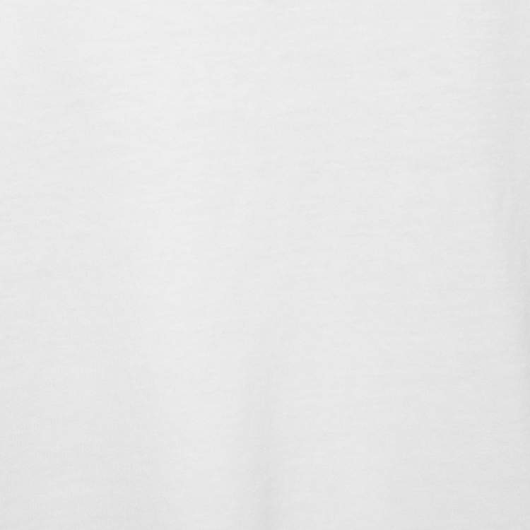 Pre Owned Valentino White Cotton Crew Neck T-Shirt L