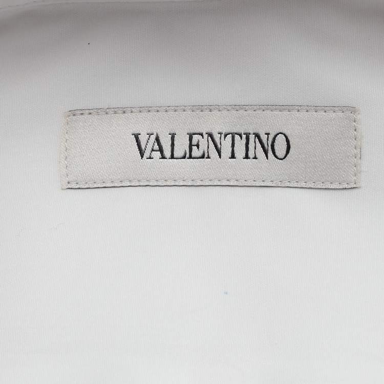 Pre Owned Valentino White Cotton Button Front Shirt M