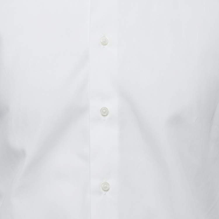 Pre Owned Valentino White Cotton Button Front Shirt M