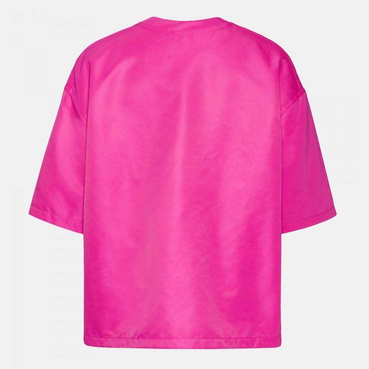 Valentino Pink Nylon Stud-Detail T-Shirt XS Valentino | TLC