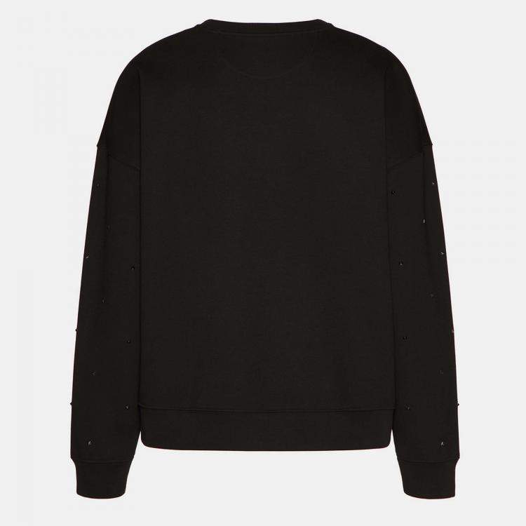 Valentino Black Jersey Rockstud Sweatshirt M Valentino TLC