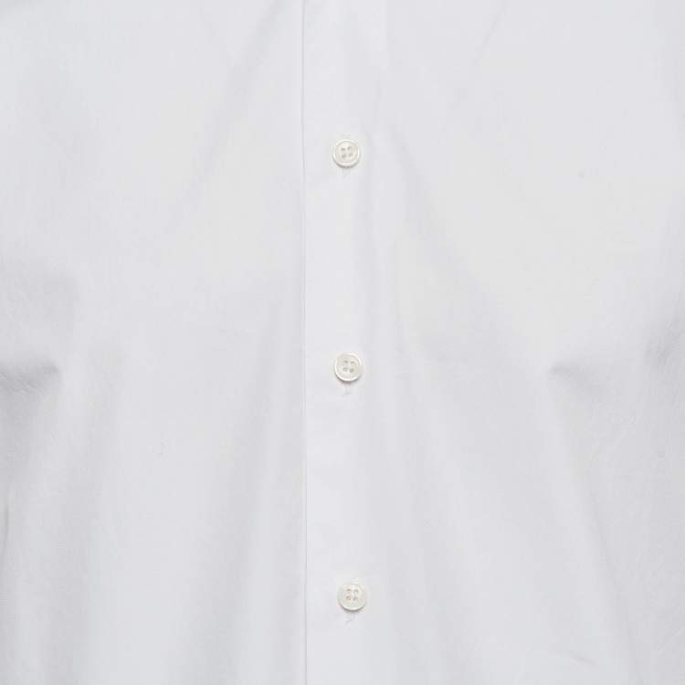 Pre Owned Valentino White Cotton Long Sleeve Shirt M
