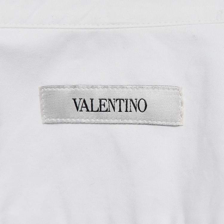 Pre Owned Valentino White Cotton Long Sleeve Shirt M