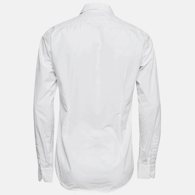 Pre Owned Valentino White Cotton Long Sleeve Shirt M